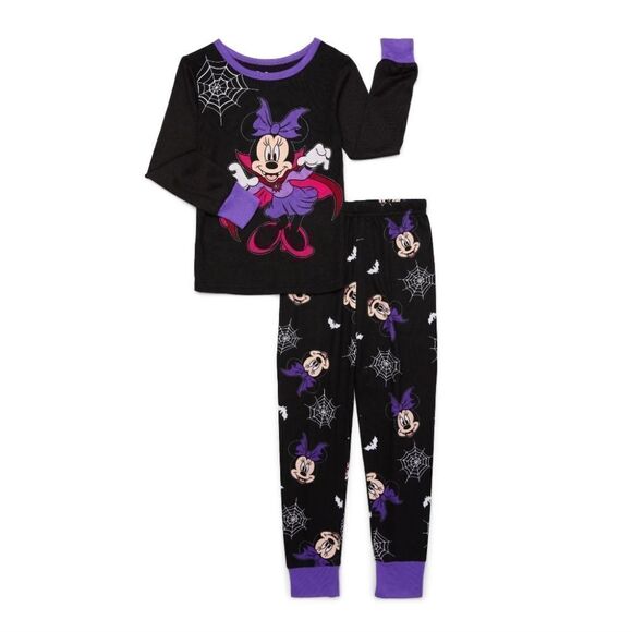 Nwt Disney Minnie Mouse Girl's Halloween Pajama Set - Picture 1 of 9